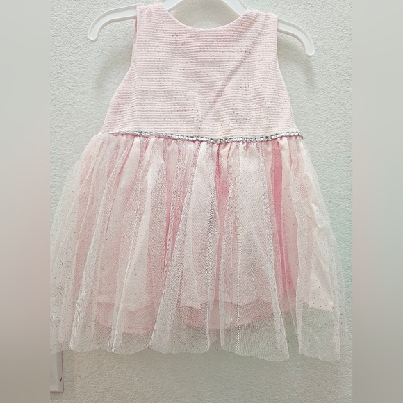 Pink Dress Withh Coat with Floral Details 18th Months. - Picture 5 of 8